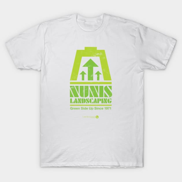Nunis Landscaping Green Side Up T-Shirt by RetroWDW